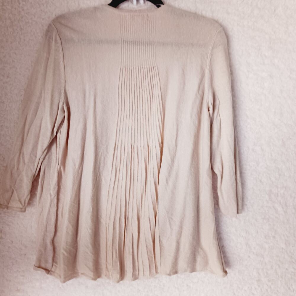 Sweater Cardigan Open Tan Beige Charter Club Resort Office Cruise Travel Size PL - Picture 2 of 6